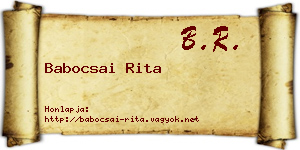 Babocsai Rita névjegykártya